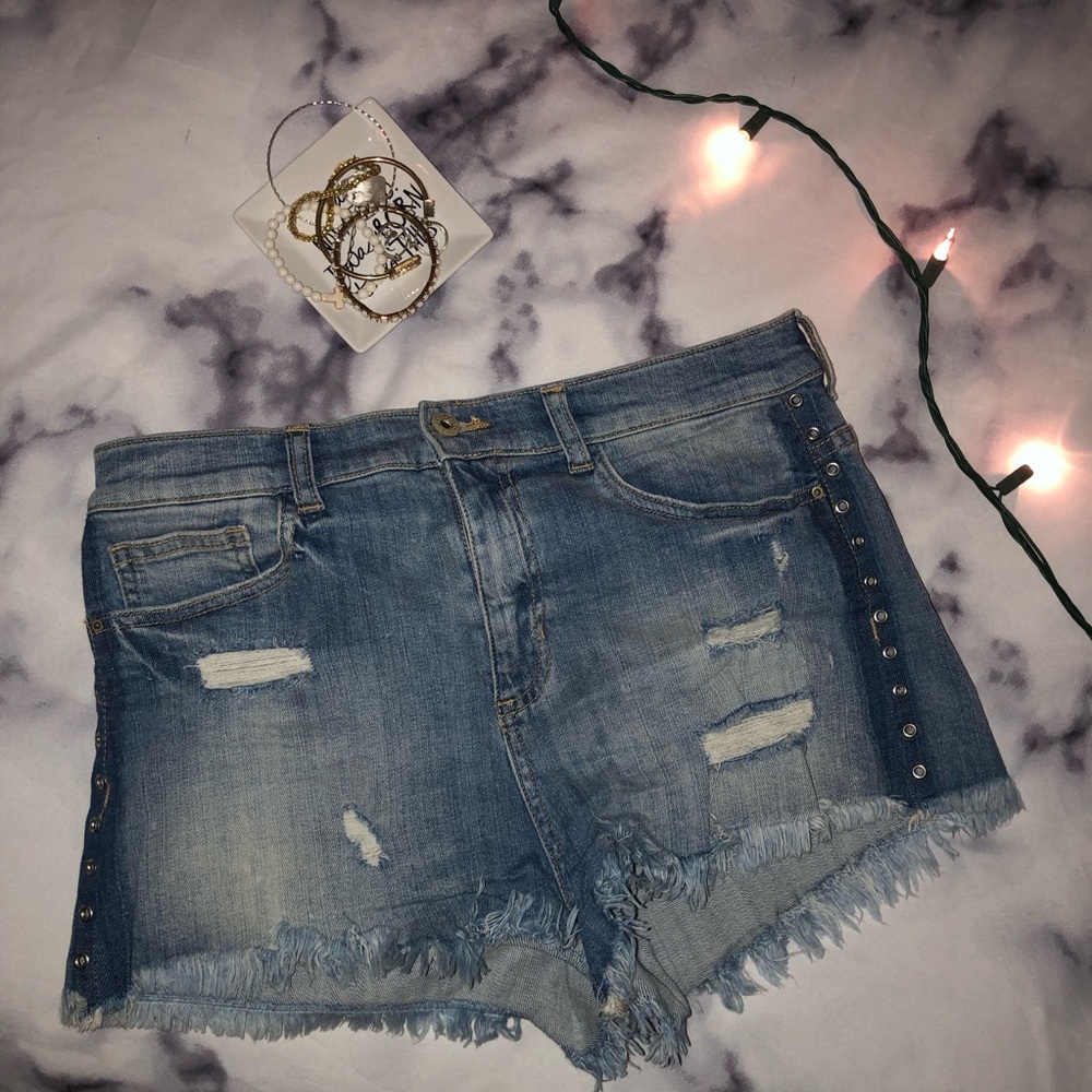 High Rise Jean Shorts